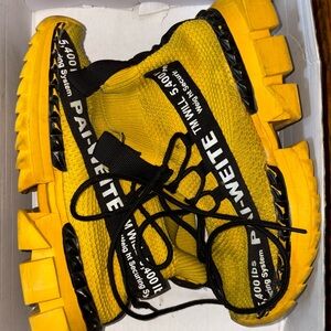 Yellow and Black Sneakers